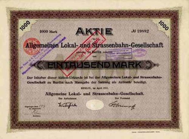 Altes deutsches Staatspapier mit gedrucktem Text und numerischen Werten.