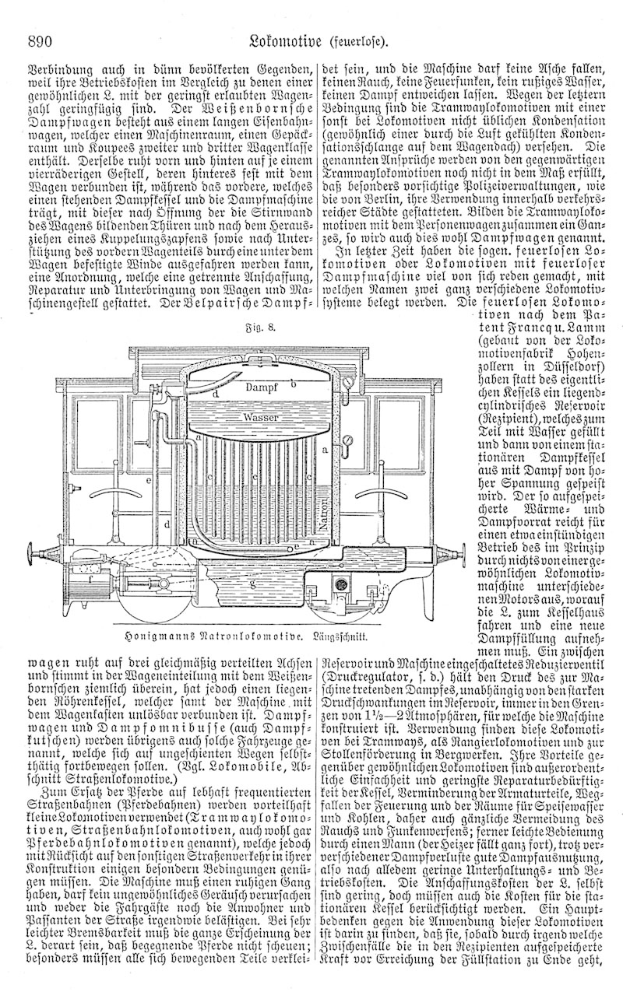 Ein detailliertes Auto-Motor-Schema mit beschrifteten Komponenten und dem Text "Deutsches Patent 890,000,000 - Motor-Schemata".
