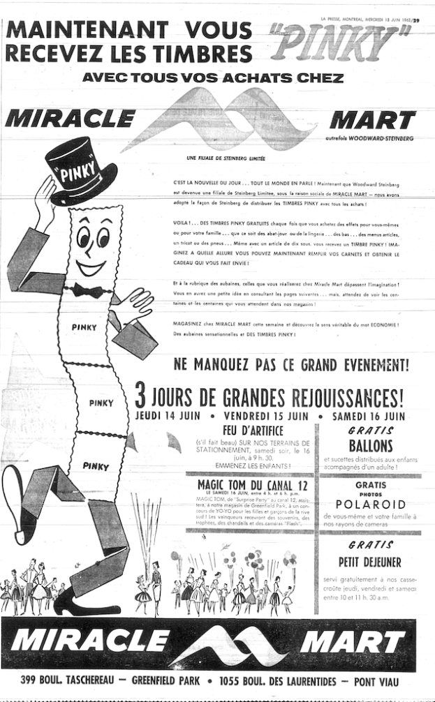 Ein Werbeplakat mit verschiedenen Bildern und einer große Menge Text.