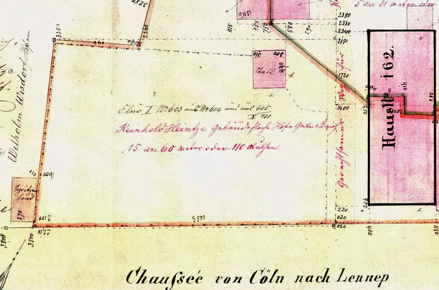 Detailierte alte Karte von Leipzig, Deutschland, mit Text und Zahlen, die eine geplante Stelle hervorhebt und Straßen, Gebäude und Sehenswürdigkeiten zeigt.