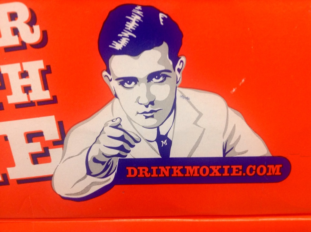 Ein Plakat mit einem Gemälde einer Person und darauf geschriebenem Text.